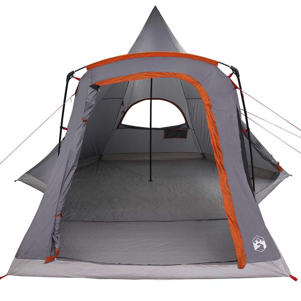 Teepee Telt 5-Person med tak Grå og Oransje 545 x 450 x 295 cm