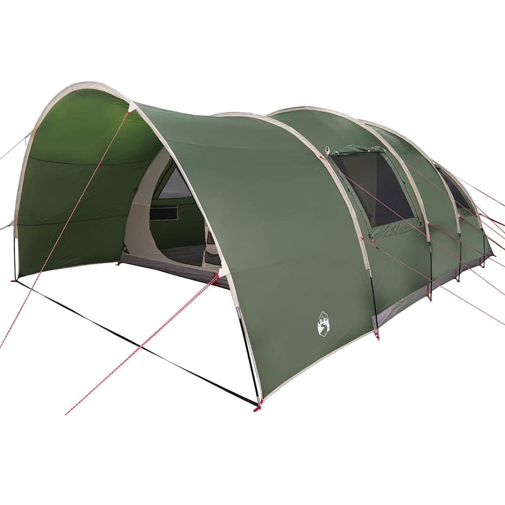 Tunnel telt for 8 personer med tak grønn 710 x 460 x 245 cm