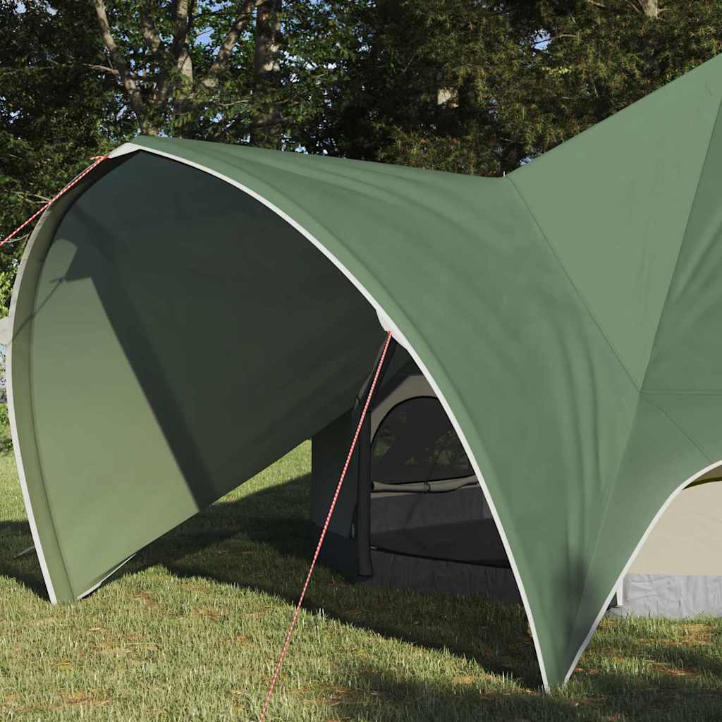 Teepee Telt 3-Person med tak Grønn og Grå 312 x 312 x 197 cm