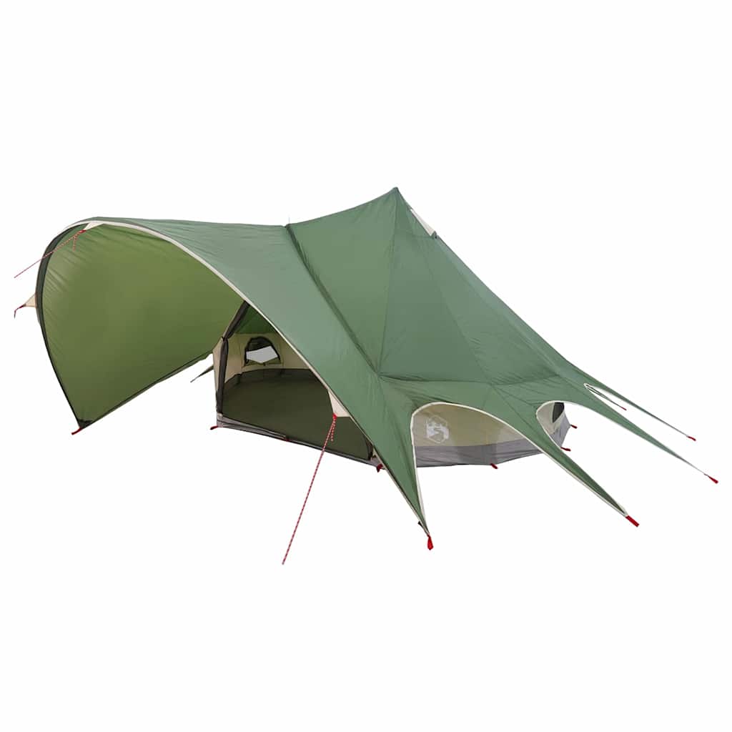 Teepee Telt 3-Person med tak Grønn og Grå 312 x 312 x 197 cm