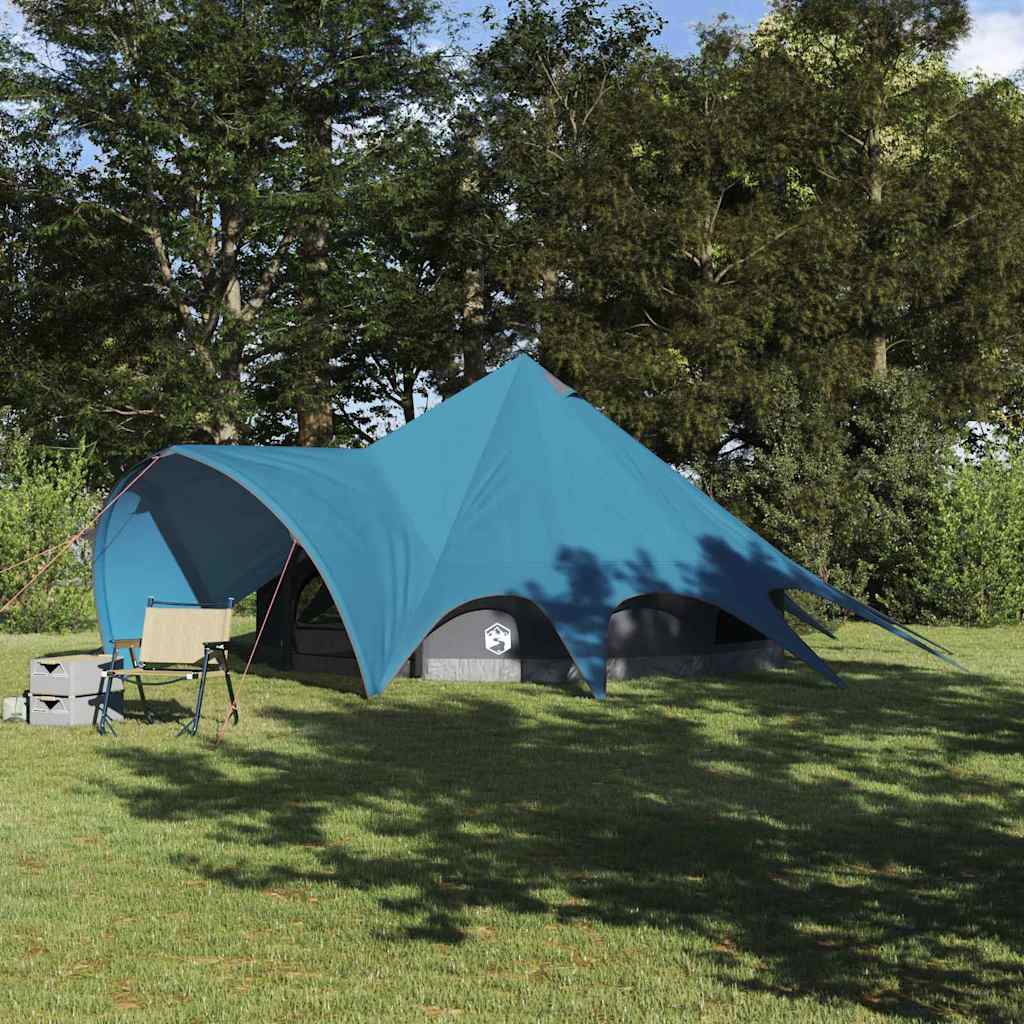 Teepee Telt 5-Person med tak Blå og grå 415 x 415 x 247 cm