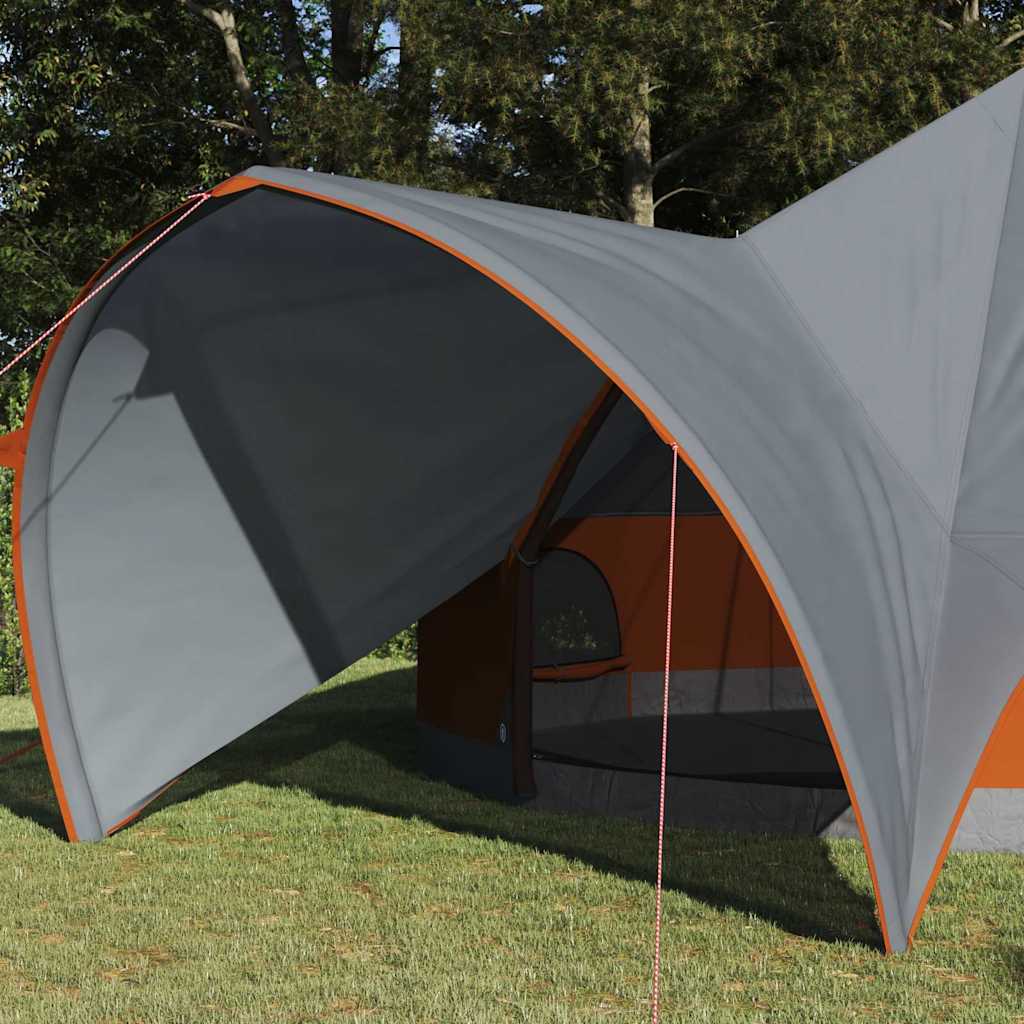 Teepee Telt for 9 Personer Grå og Oransje 502 x 502 x 297 cm