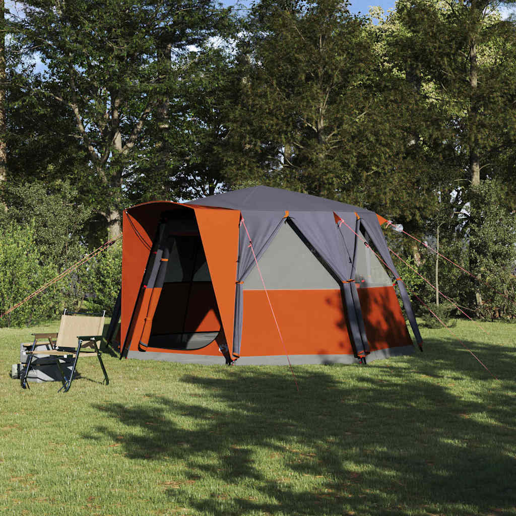 Kabin telt for 6 personer Grå og Oransje 425 x 396 x 222 cm
