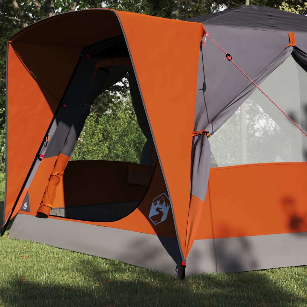Hytte Telt 7-Personer med tak Grå og Oransje 400 x 350 x 212 cm