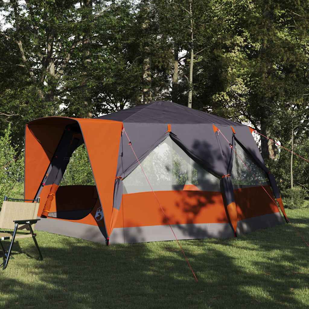 Hytte Telt 7-Personer med tak Grå og Oransje 400 x 350 x 212 cm