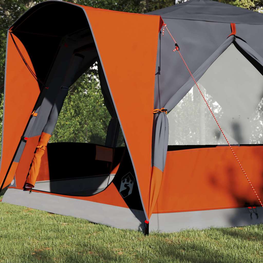 Hytte telt for 5 personer Grå og Oransje 333 x 317 x 194 cm