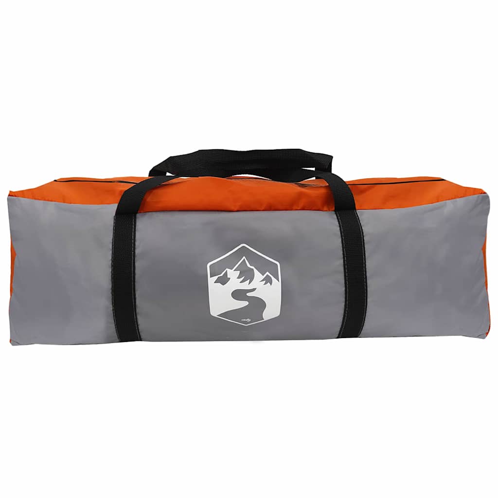 Tunnel Telt 4-Person med tak Grå og Oransje 778 x 356 x 210 cm