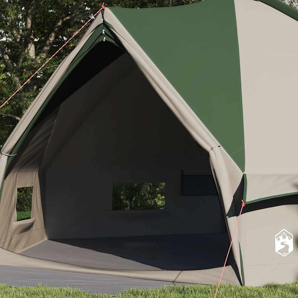 Teepee Tent 10-Person med tak Grønn og hvit 567 x 470 x 242 cm