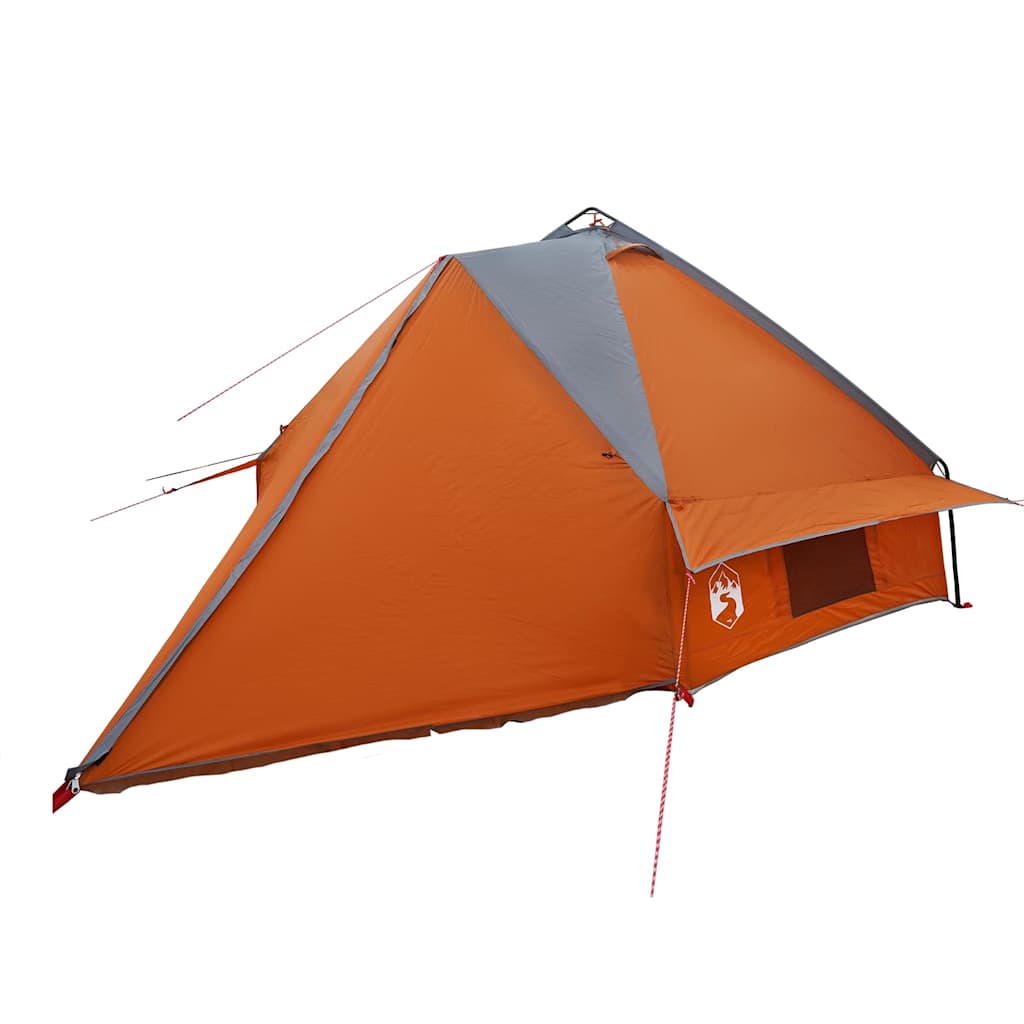 Teepee Telt 8-Personer Grå og Oransje 490 x 410 x 210 cm