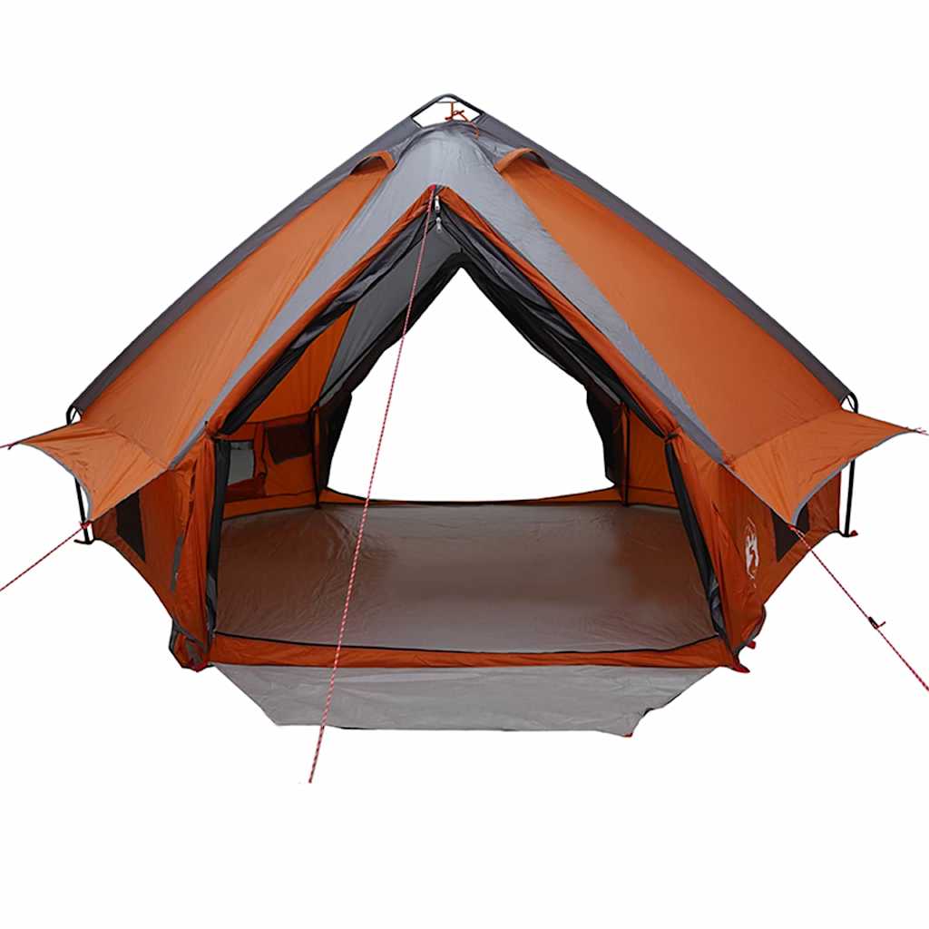 Teepee Telt 8-Personer Grå og Oransje 490 x 410 x 210 cm