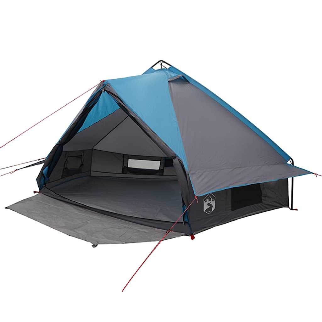 Teepee Tent 6-Person med tak Blå og grå 431 x 366 x 185 cm