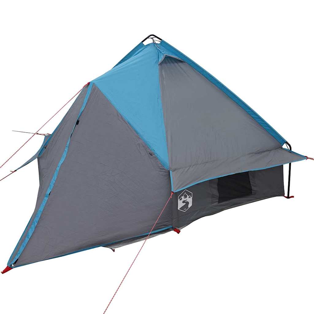 Teepee Tent 4-Person med tak Blå og grå 388 x 320 x 169 cm