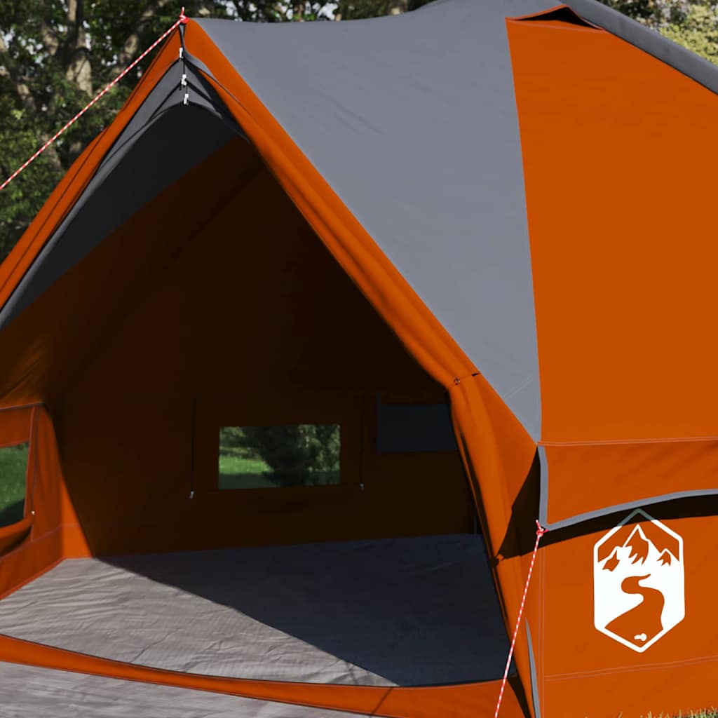 Teepee telt 4-person med tak Grå og Oransje 388 x 320 x 169 cm