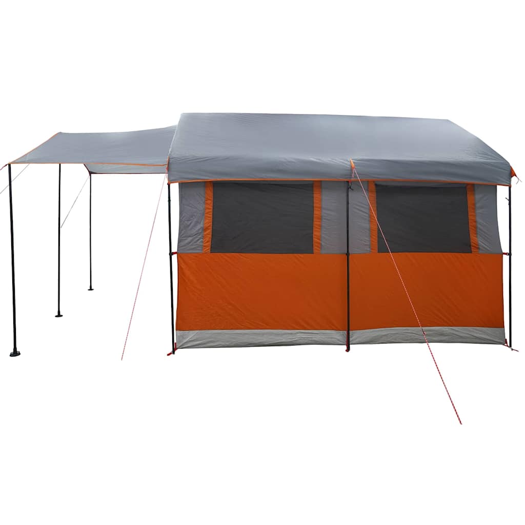 Familietet 4-personer med tak Grå og Oransje 324 x 255 x 230 cm