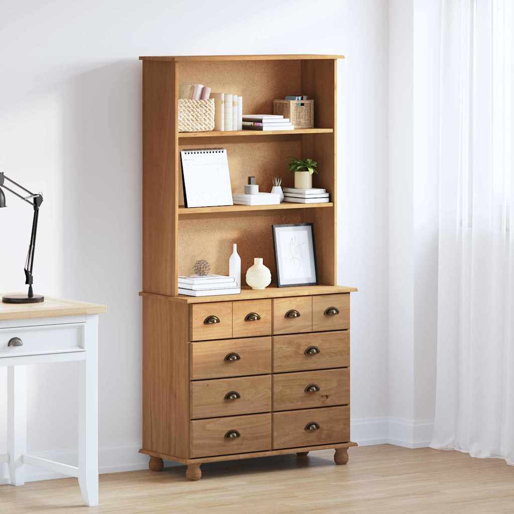Hytte med skuff ASKIM Honningvoks 91 x 40 x 184 cm Massiv furu