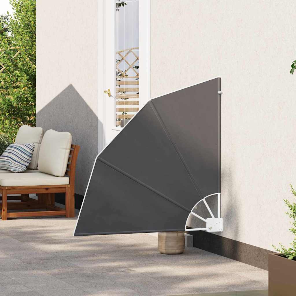 Balkong privat skjerm 115 x 115 cm Polyester Svart