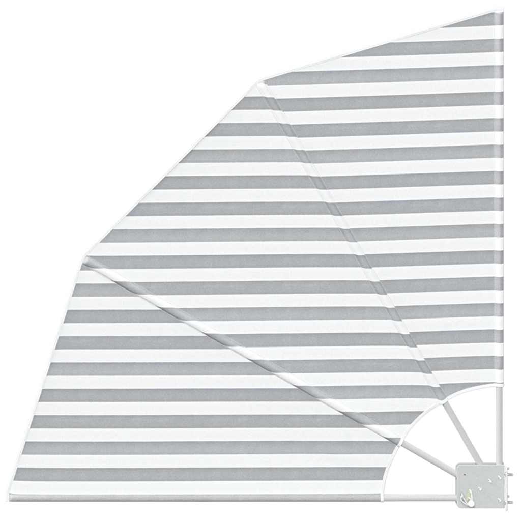 Balkong privat skjerm 115 x 115 cm Polyester Antrasitt og Hvit