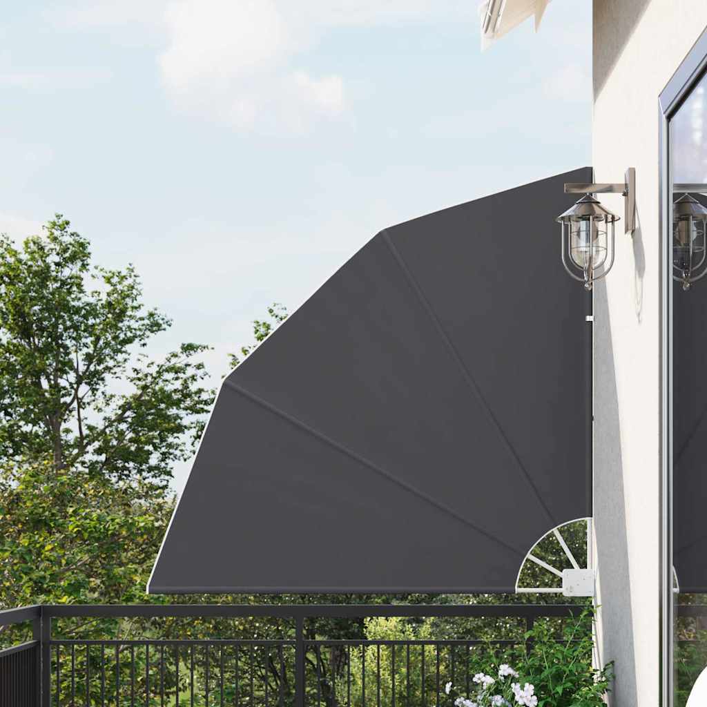 Balkong privat skjerm 140 x 140 cm Polyester Svart