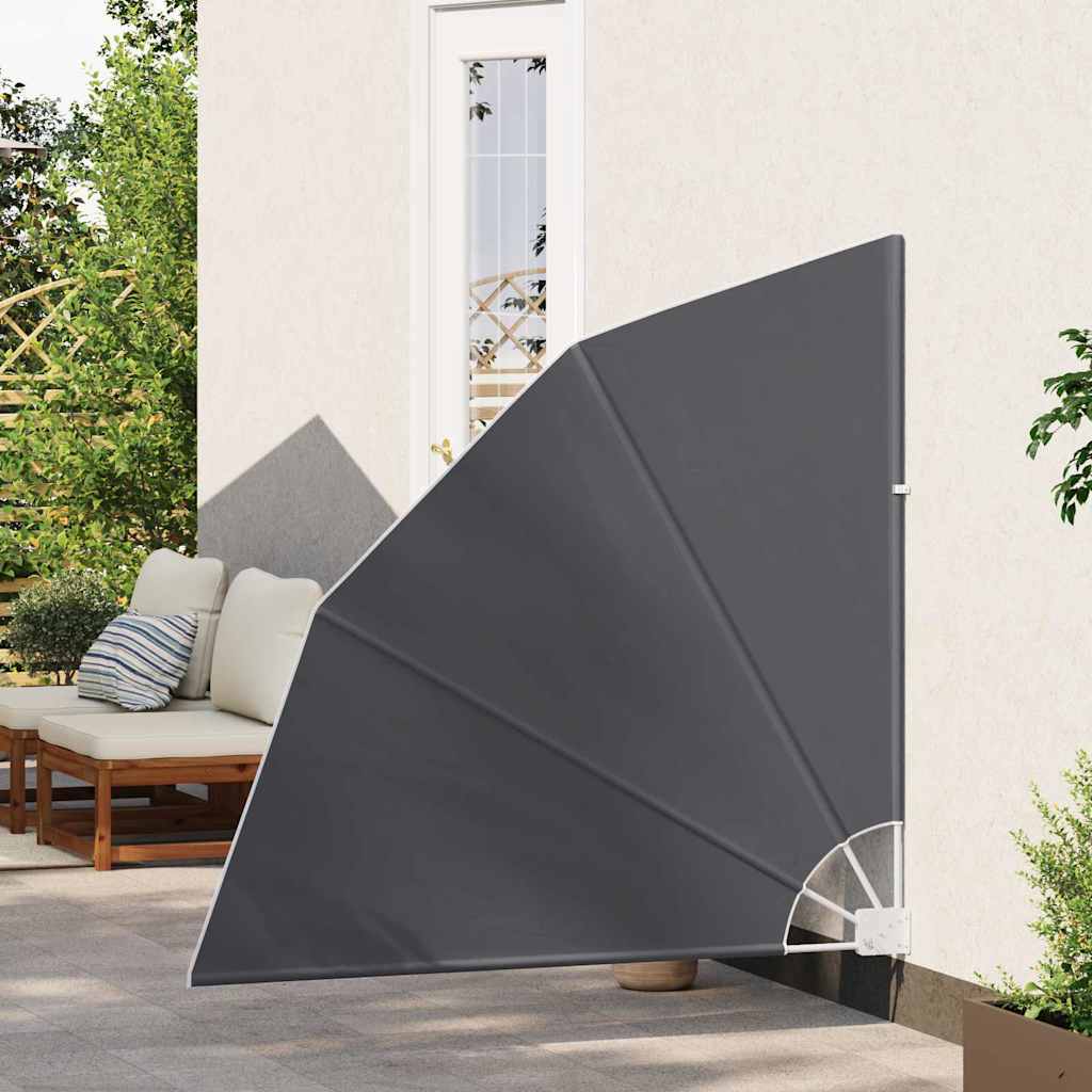 Balkong privat skjerm 140 x 140 cm Polyester Svart