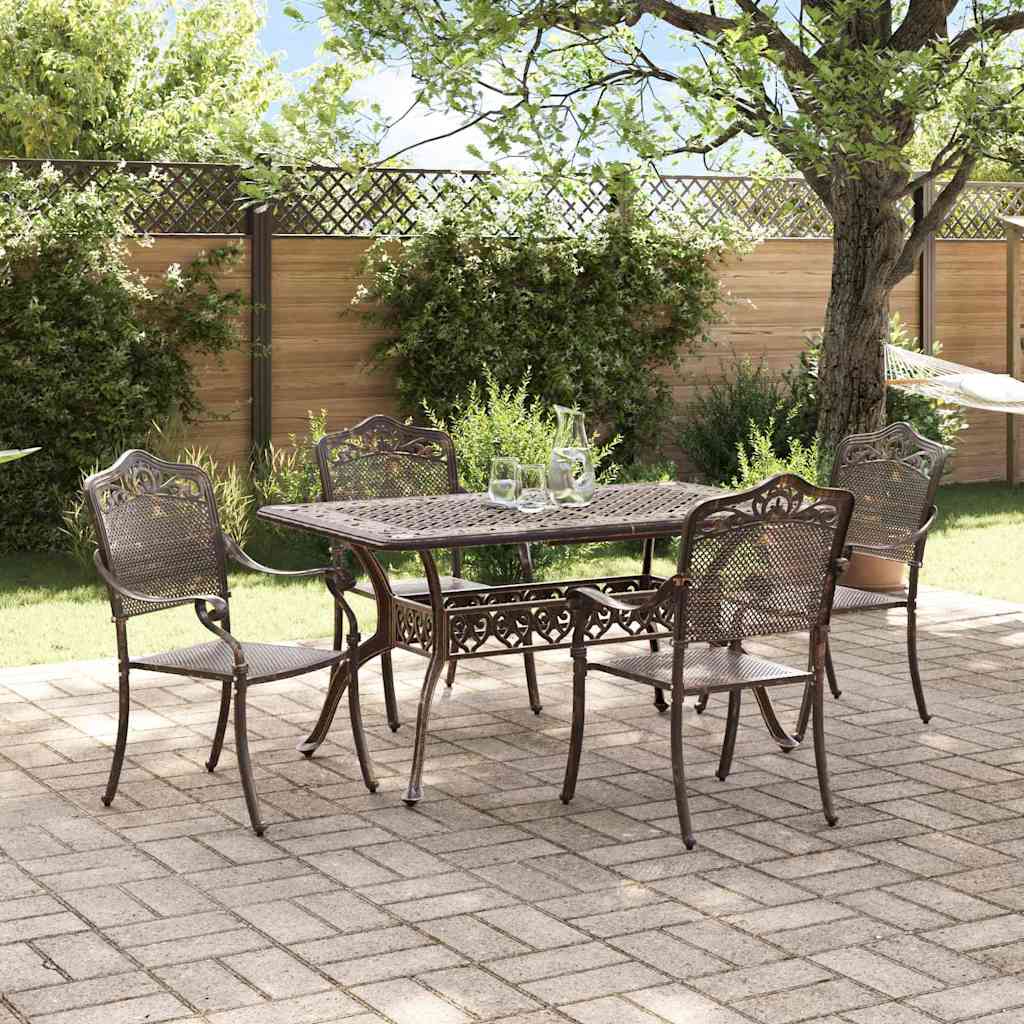 Hage Spisegruppe 5 pcs Bronse Aluminium