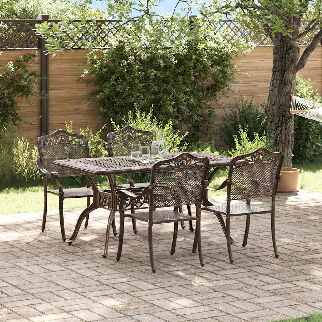 Hage Spisegruppe 5 pcs Bronse Aluminium