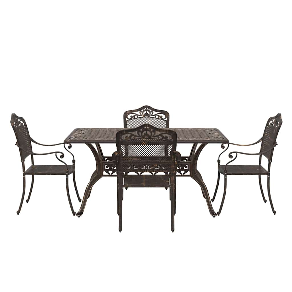 Hage Spisegruppe 5 pcs Bronse Aluminium