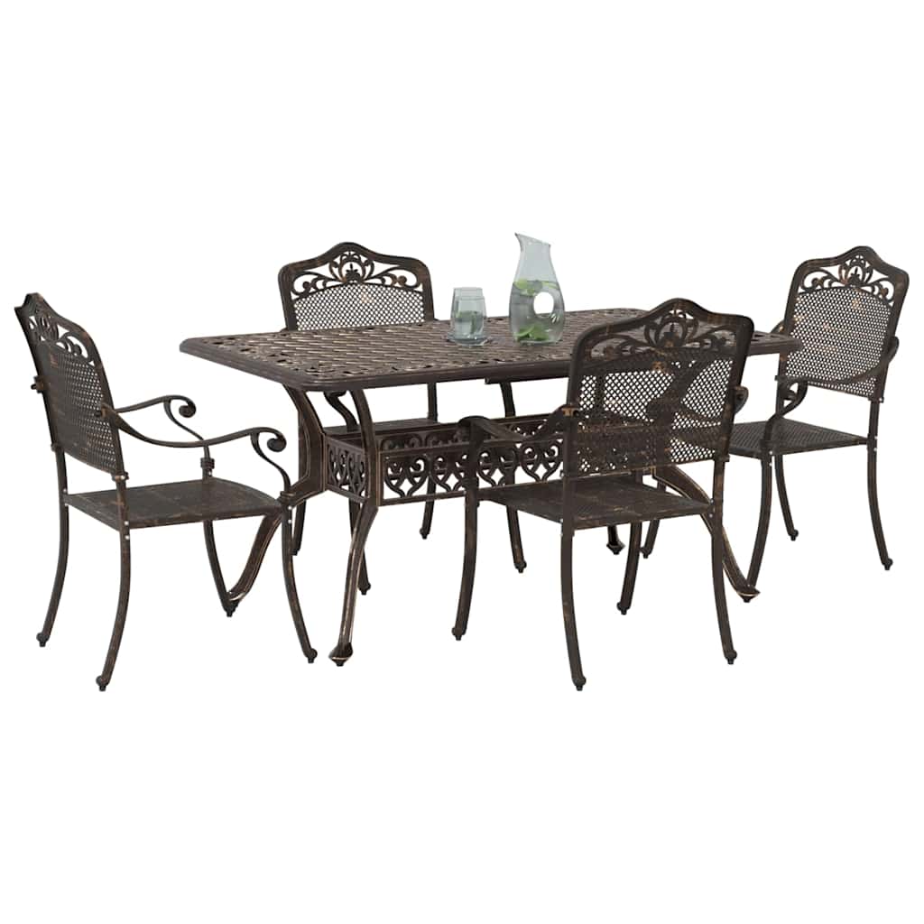 Hage Spisegruppe 5 pcs Bronse Aluminium