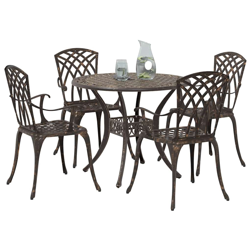 Hage Spisegruppe 5 pcs Bronse Aluminium