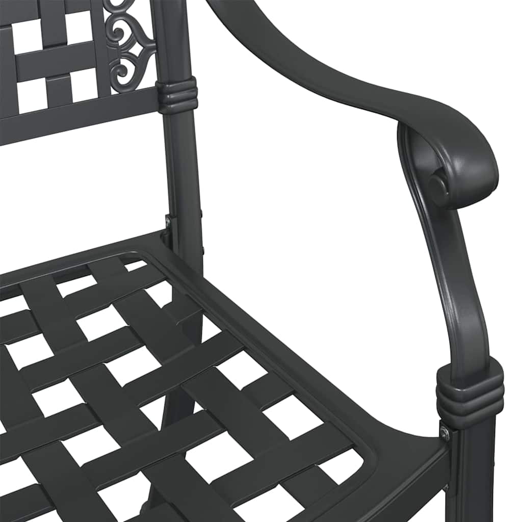 Hagebordsett 3 pcs Svart Støpt aluminium