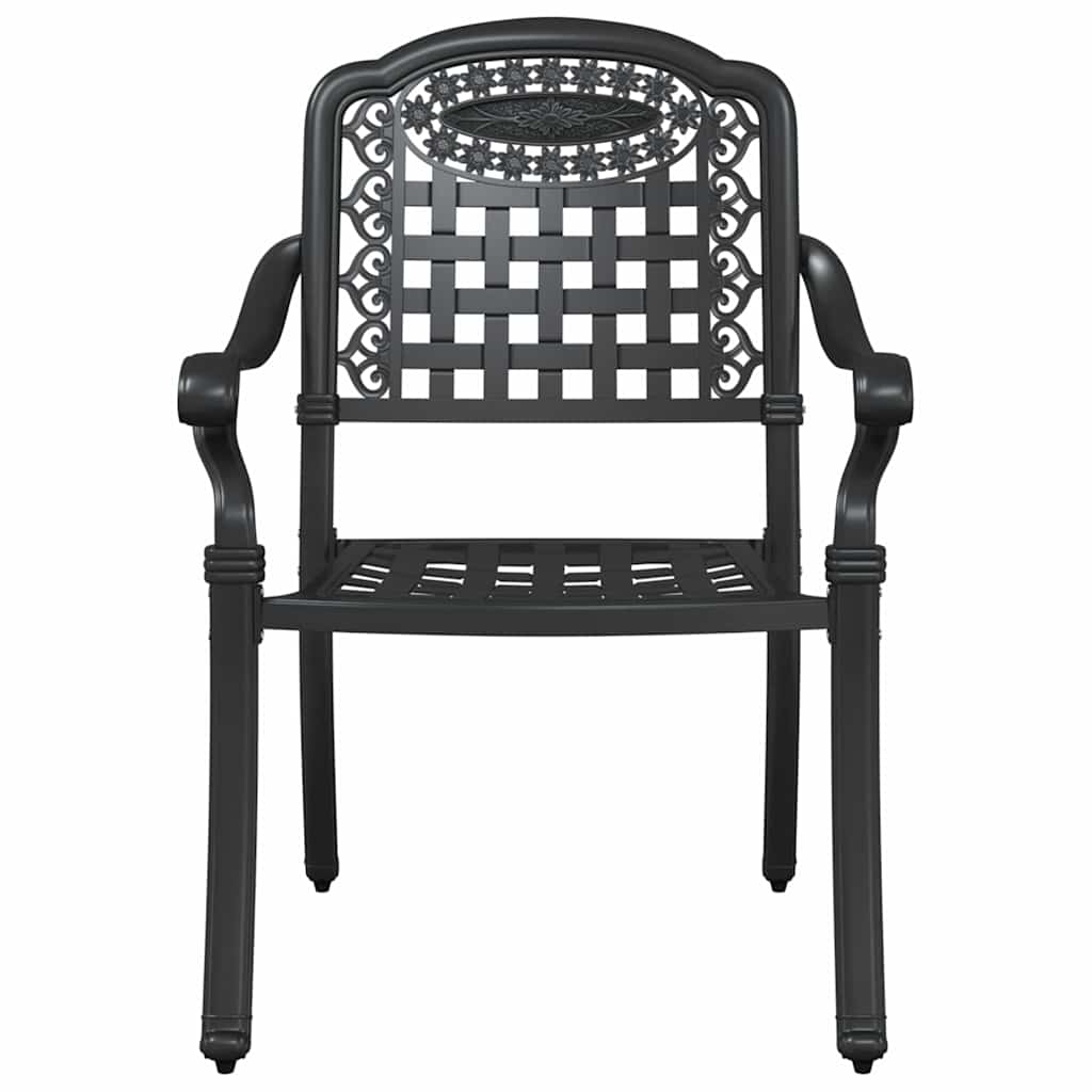 Hagebordsett 3 pcs Svart Støpt aluminium