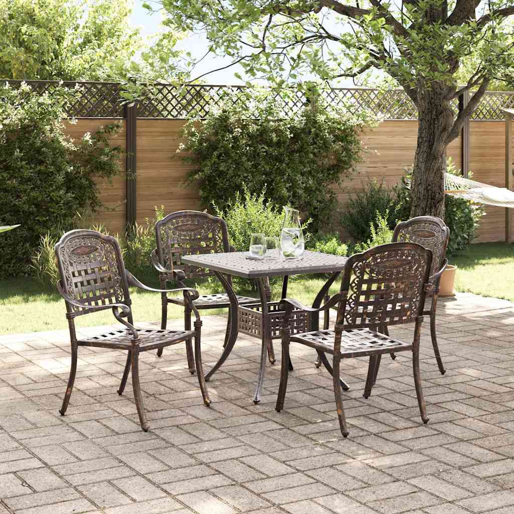 Hagebordsett 5 pcs Bronse Støpt aluminium