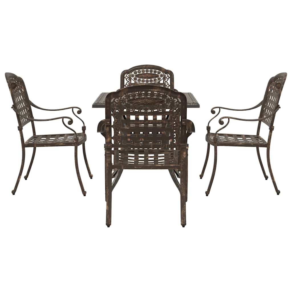 Hagebordsett 5 pcs Bronse Støpt aluminium