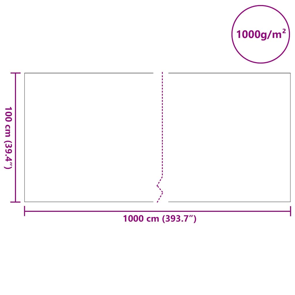 Damfleece Grå 1 x 10 m Polyester og bomull