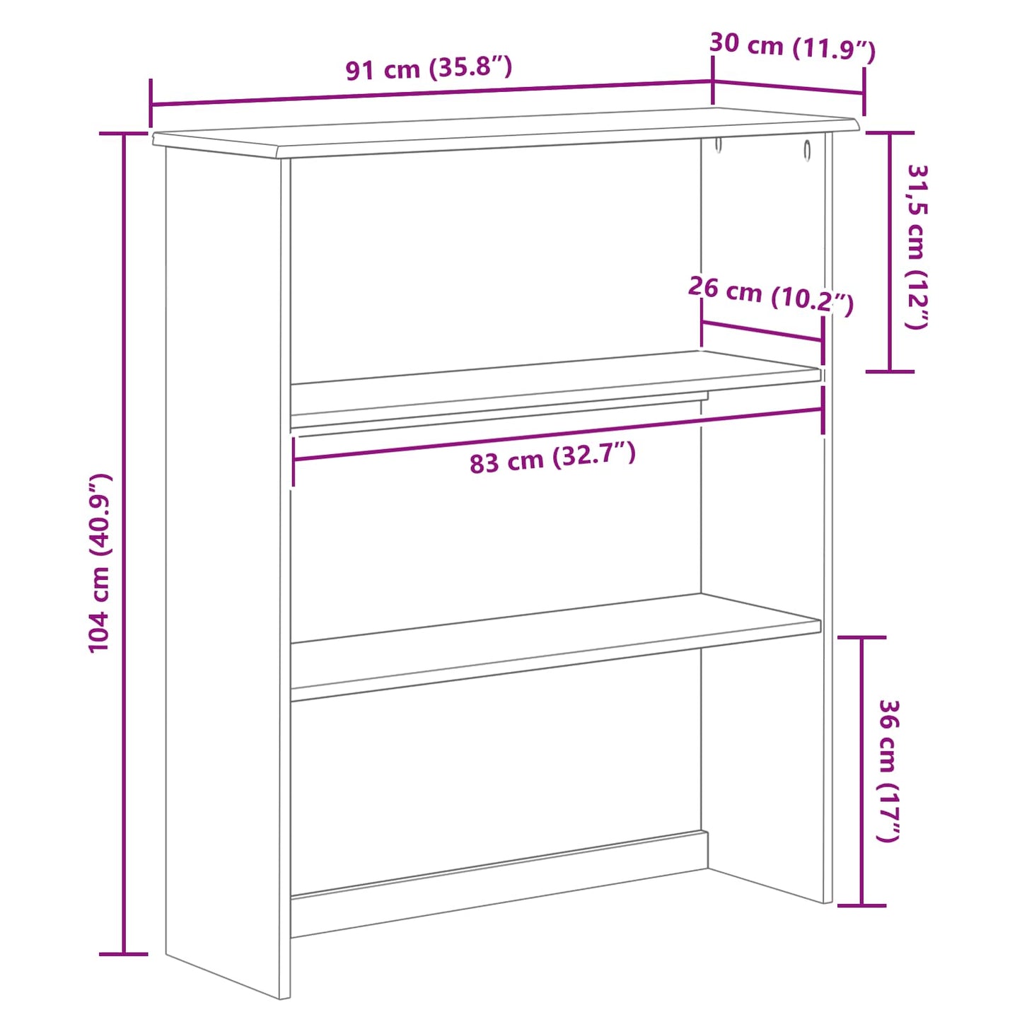 Hytte ASKIM 91 x 30 x 104 cm Massivt furutre