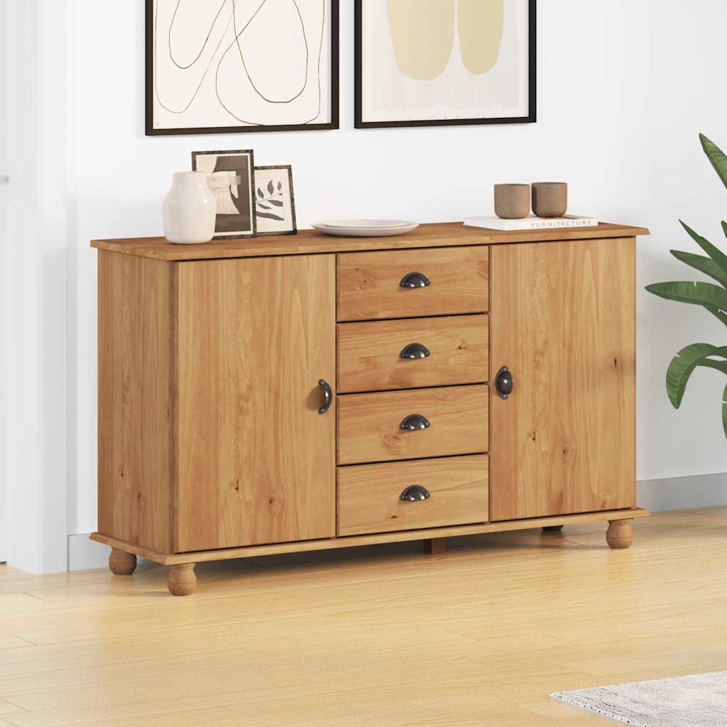 Serviesskap med skuff ASKIM 133,5 x 40 x 79 cm Heltre furu
