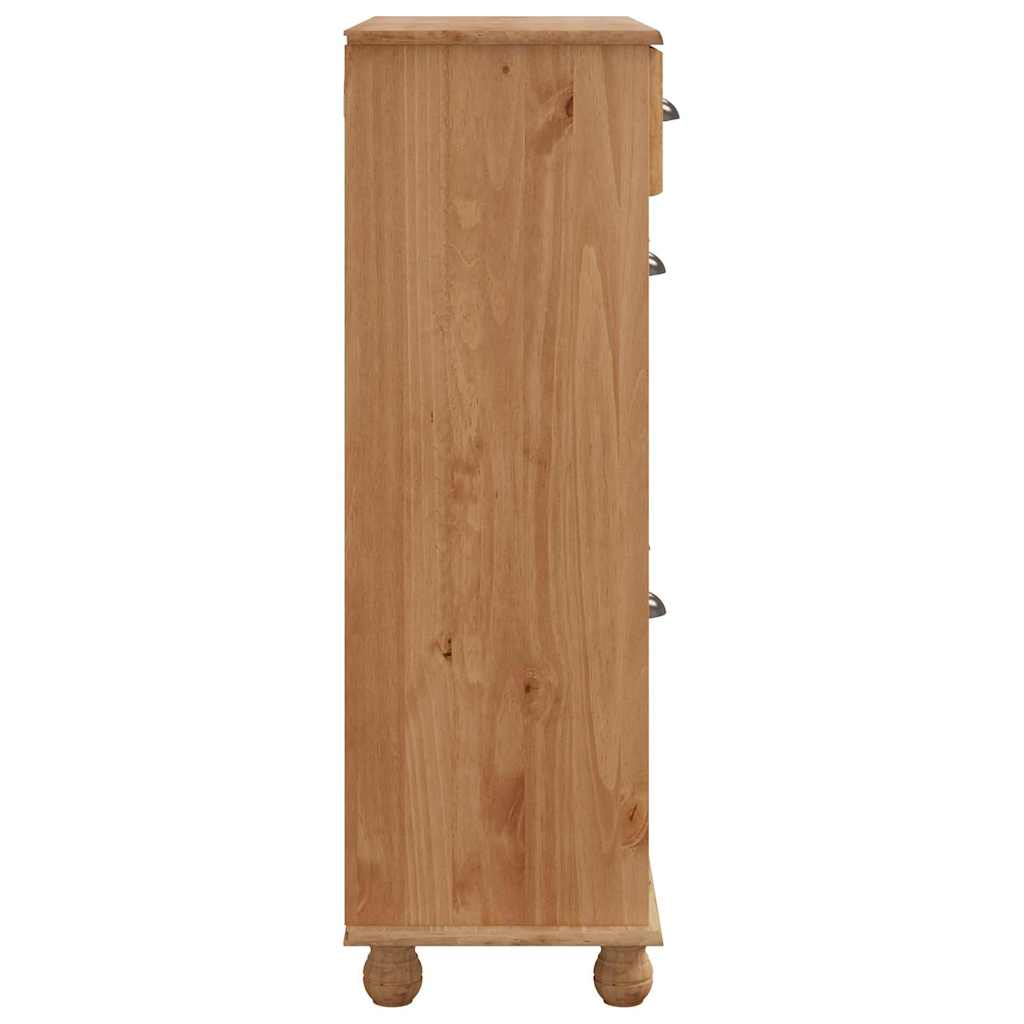 Sko Skap med skuff ASKIM Brun 85 x 35 x 108 cm Massiv furu