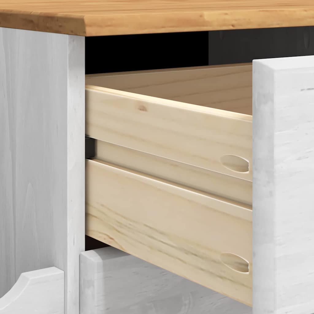 Oppbevaringsbenk ASKIM Hvit 100 x 39 x 62 cm Massiv furu
