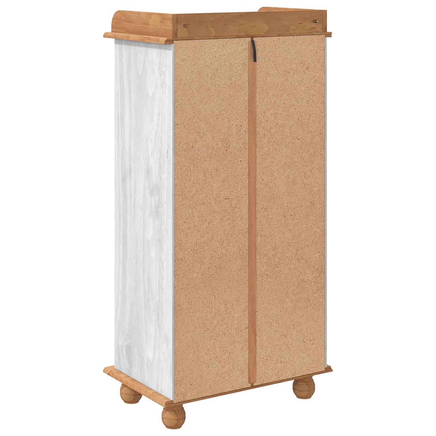 Vinskap ASKIM Hvit med honninglokk 57 x 37 x 114 cm Massiv furu