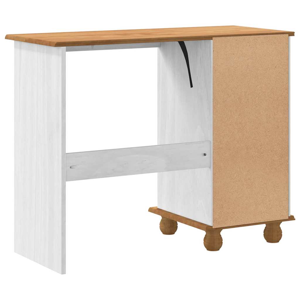 Skrivebord med skuff ASKIM Hvit 95 x 40 x 75 cm Massiv furu