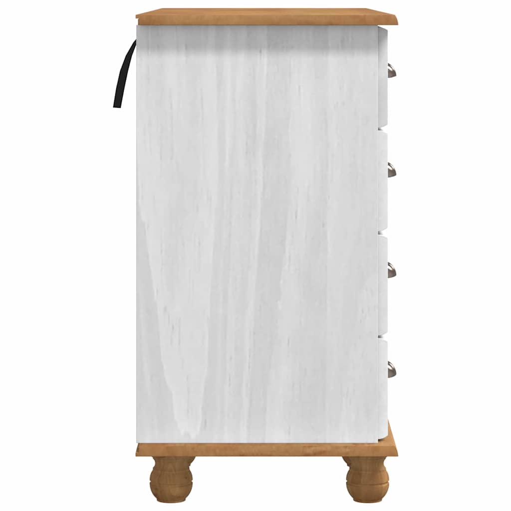 Skrivebord med skuff ASKIM Hvit 95 x 40 x 75 cm Massiv furu