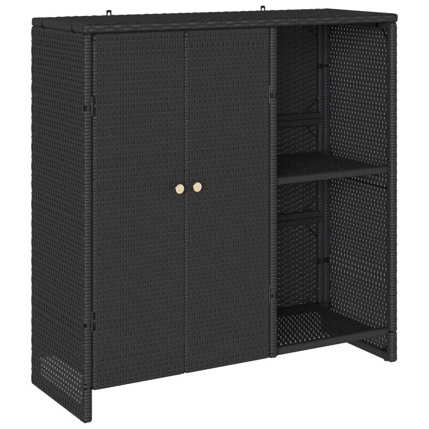 Oppbevaringsskap med hylle Svart 100 x 36 x 102 cm Rotting