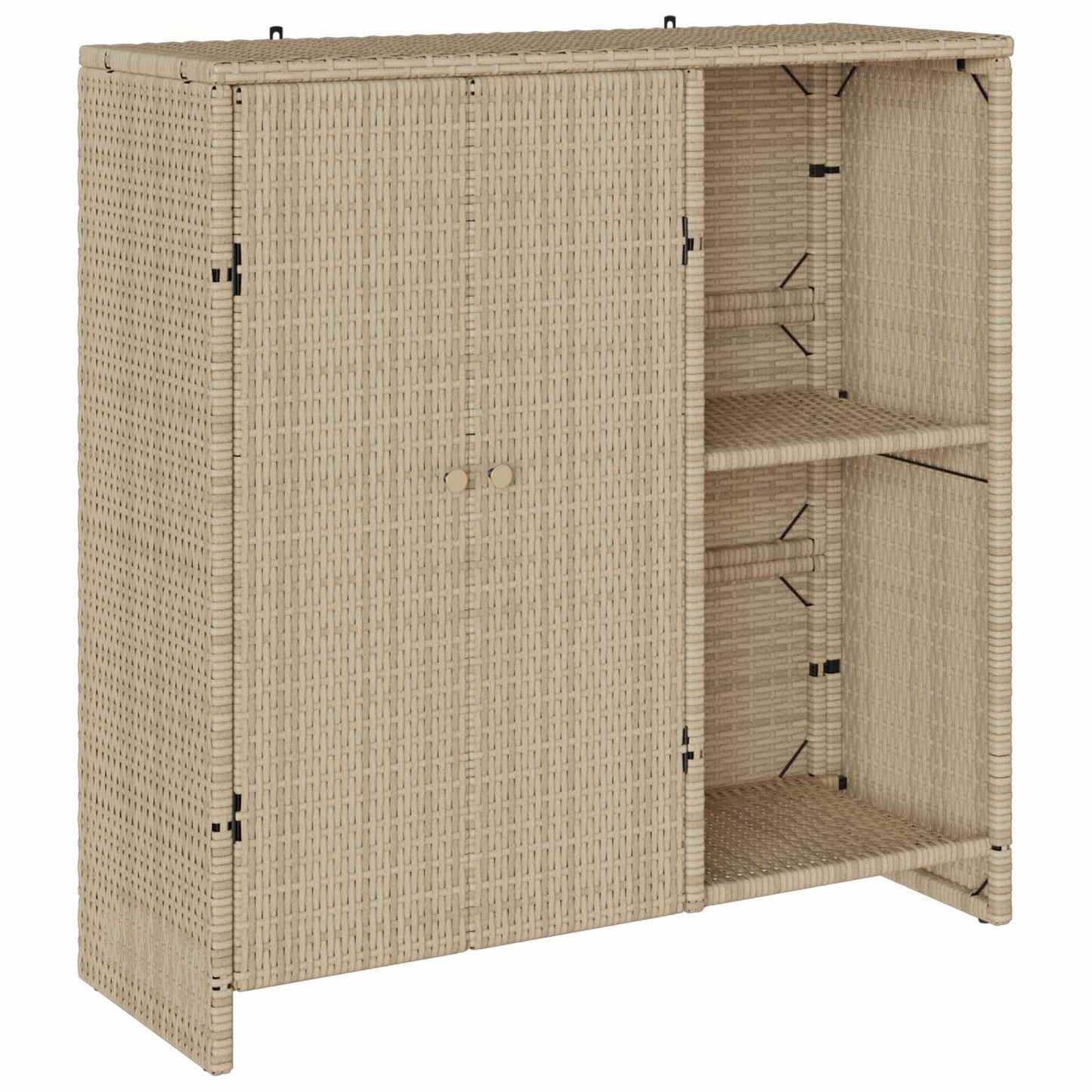 Oppbevaringsskap med hylle Beige 100 x 36 x 102 cm Rotting