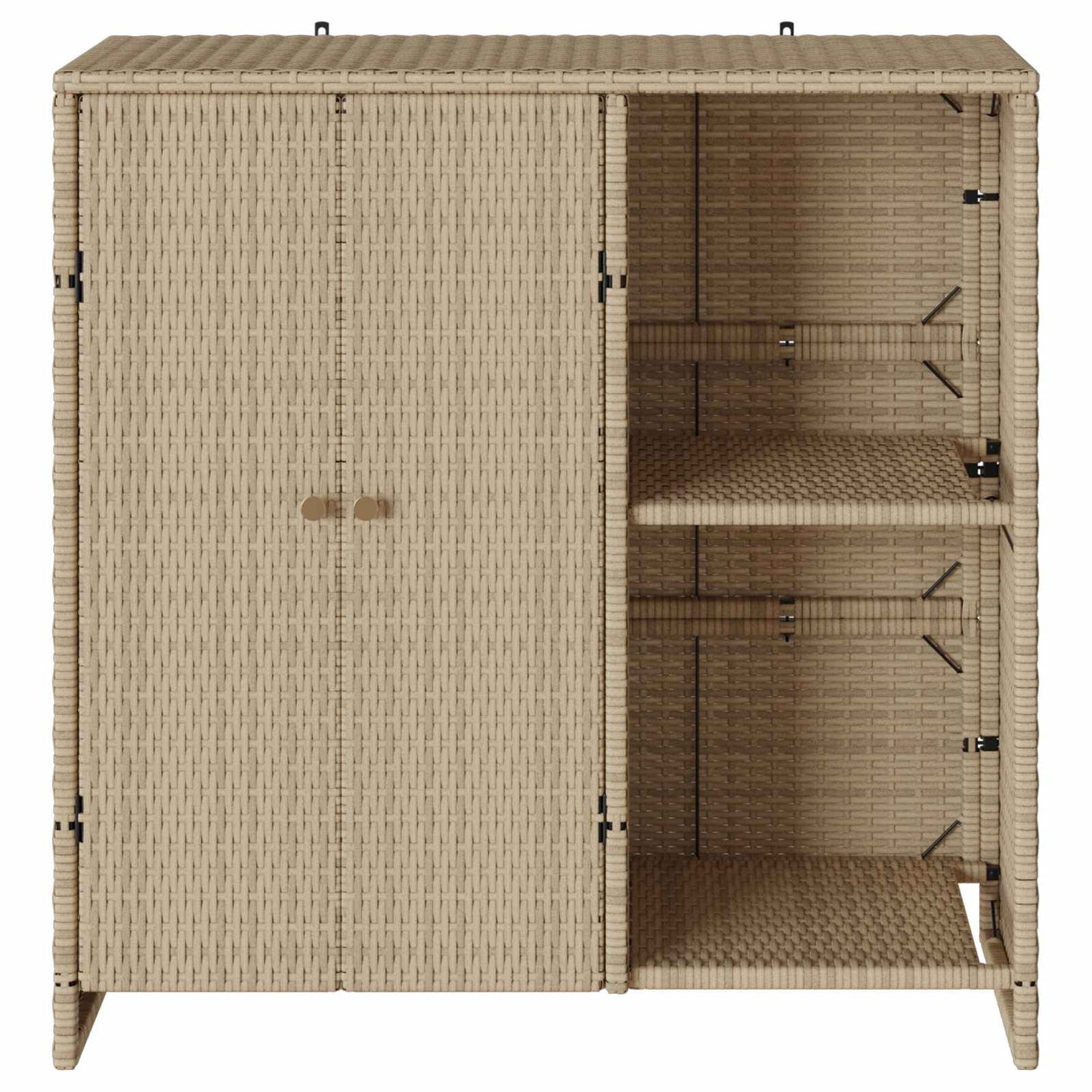 Oppbevaringsskap med hylle Beige 100 x 36 x 102 cm Rotting