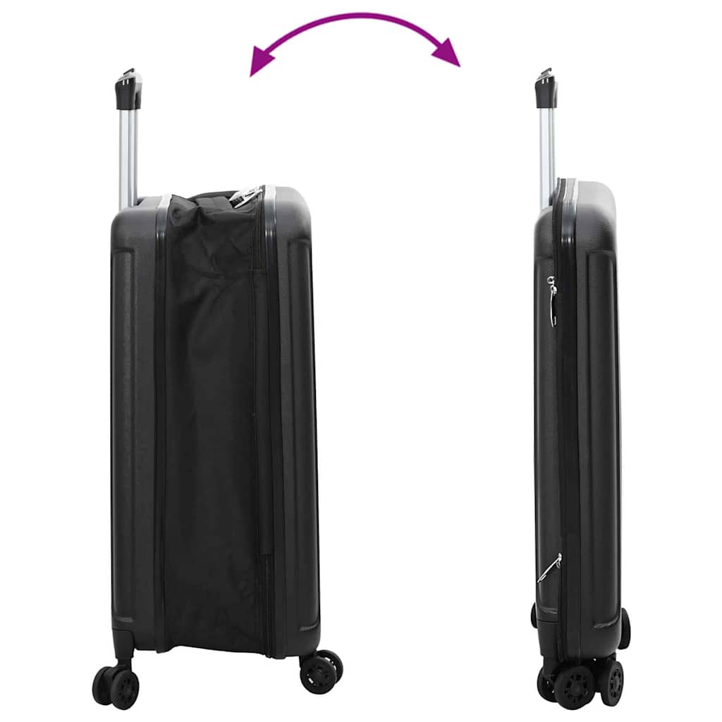 Koffert med lås Svart 34 x 23 x 55.5 cm ABS-plast