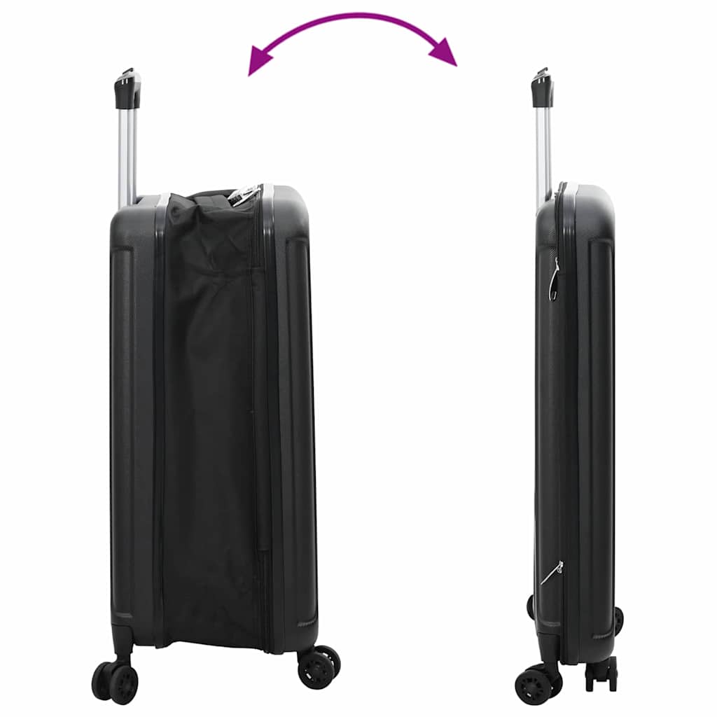 Koffert med lås Svart 43 x 27 x 66 cm ABS-plast