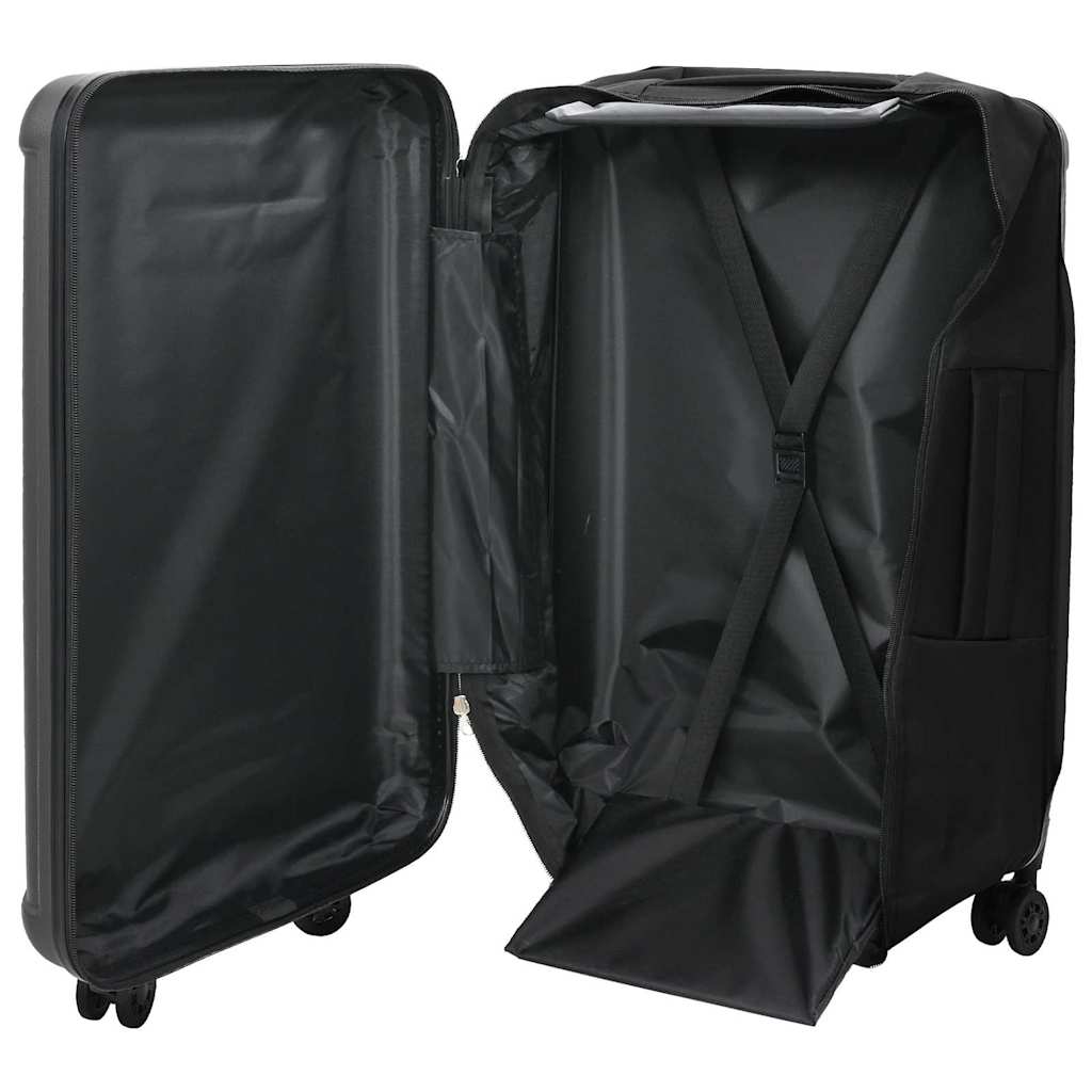 Koffert med lås Mørke grå 43 x 27 x 66 cm ABS-plast