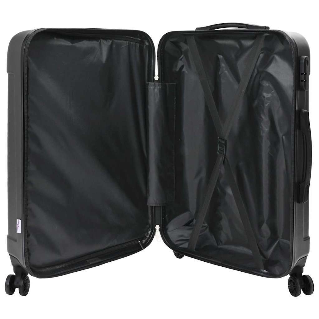 Koffert med lås 3 pcs Mørkegrå 50 x 31 x 78 cm ABS-plast
