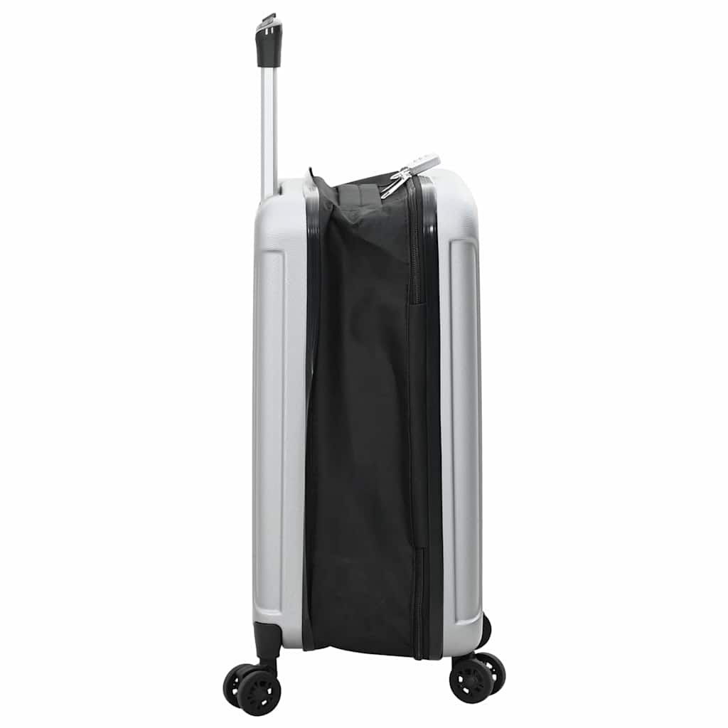 Koffert med lås sølv 34 x 23 x 55.5 cm ABS-plast