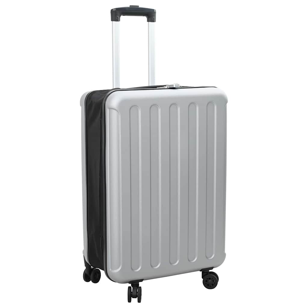 Koffert med lås sølv 43 x 27 x 66 cm ABS-plast
