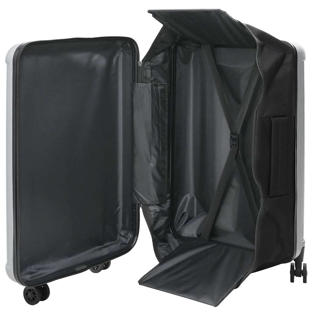 Koffert med lås sølv 50 x 30 x 76 cm ABS-plast